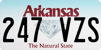 AR license plate 247VZS