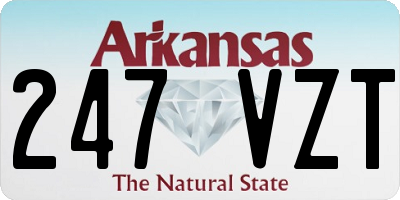 AR license plate 247VZT