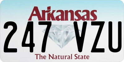 AR license plate 247VZU