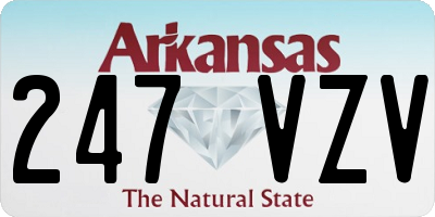 AR license plate 247VZV