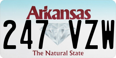 AR license plate 247VZW