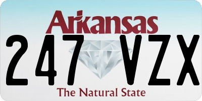 AR license plate 247VZX
