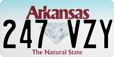 AR license plate 247VZY
