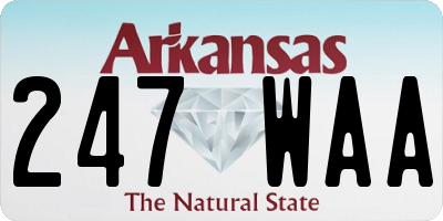 AR license plate 247WAA