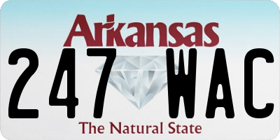 AR license plate 247WAC