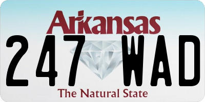 AR license plate 247WAD