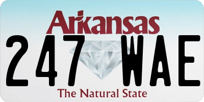 AR license plate 247WAE