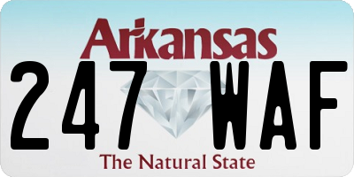 AR license plate 247WAF