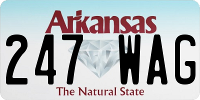 AR license plate 247WAG