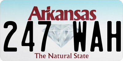 AR license plate 247WAH
