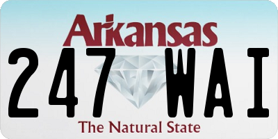 AR license plate 247WAI