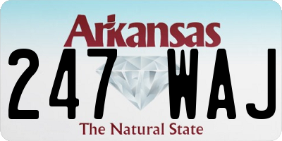 AR license plate 247WAJ