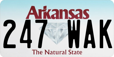 AR license plate 247WAK
