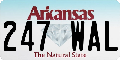 AR license plate 247WAL