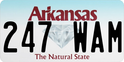 AR license plate 247WAM