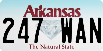 AR license plate 247WAN