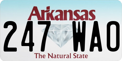 AR license plate 247WAO
