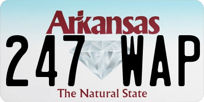 AR license plate 247WAP
