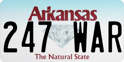 AR license plate 247WAR