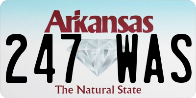 AR license plate 247WAS