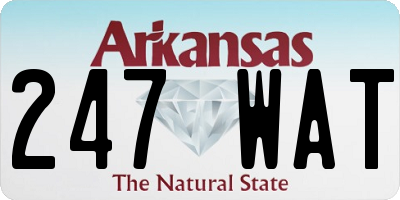 AR license plate 247WAT