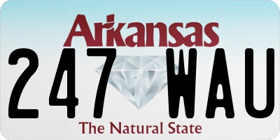 AR license plate 247WAU
