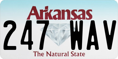 AR license plate 247WAV