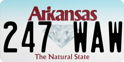 AR license plate 247WAW