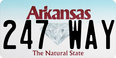 AR license plate 247WAY
