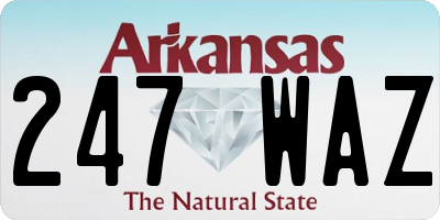 AR license plate 247WAZ