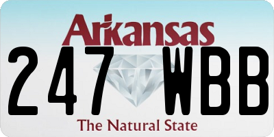 AR license plate 247WBB