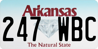 AR license plate 247WBC