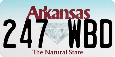 AR license plate 247WBD