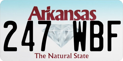 AR license plate 247WBF