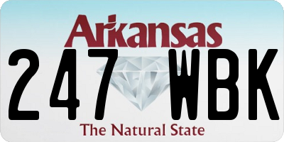AR license plate 247WBK