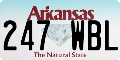 AR license plate 247WBL