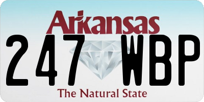 AR license plate 247WBP