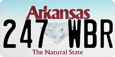 AR license plate 247WBR