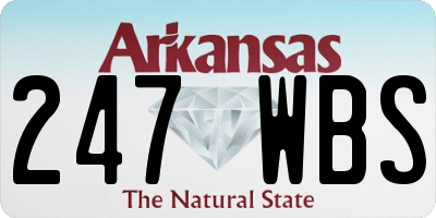 AR license plate 247WBS