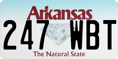 AR license plate 247WBT