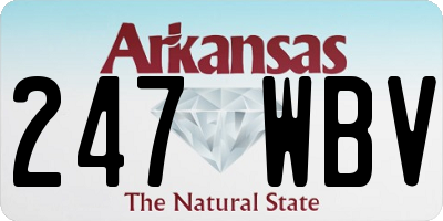AR license plate 247WBV