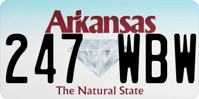 AR license plate 247WBW