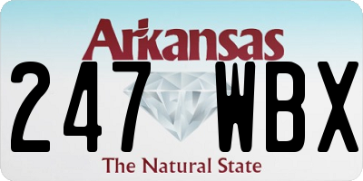 AR license plate 247WBX