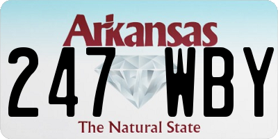 AR license plate 247WBY