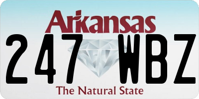 AR license plate 247WBZ