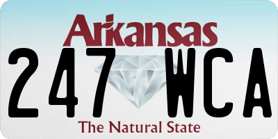 AR license plate 247WCA