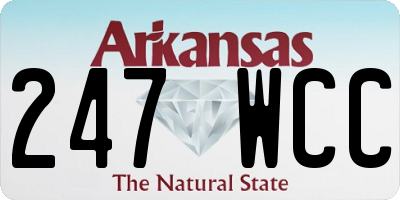 AR license plate 247WCC