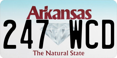 AR license plate 247WCD