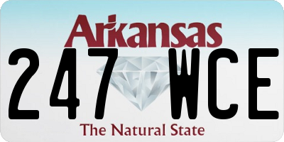 AR license plate 247WCE