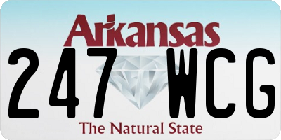 AR license plate 247WCG